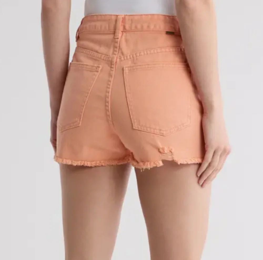 O'Neill Coral Pink High-Rise Denim Short Shorts